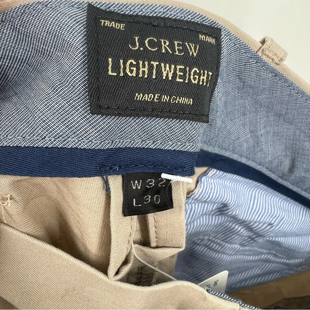 J Crew NEW 770 Lightweight Urban Slim Chino Pants Khaki 32 x 30